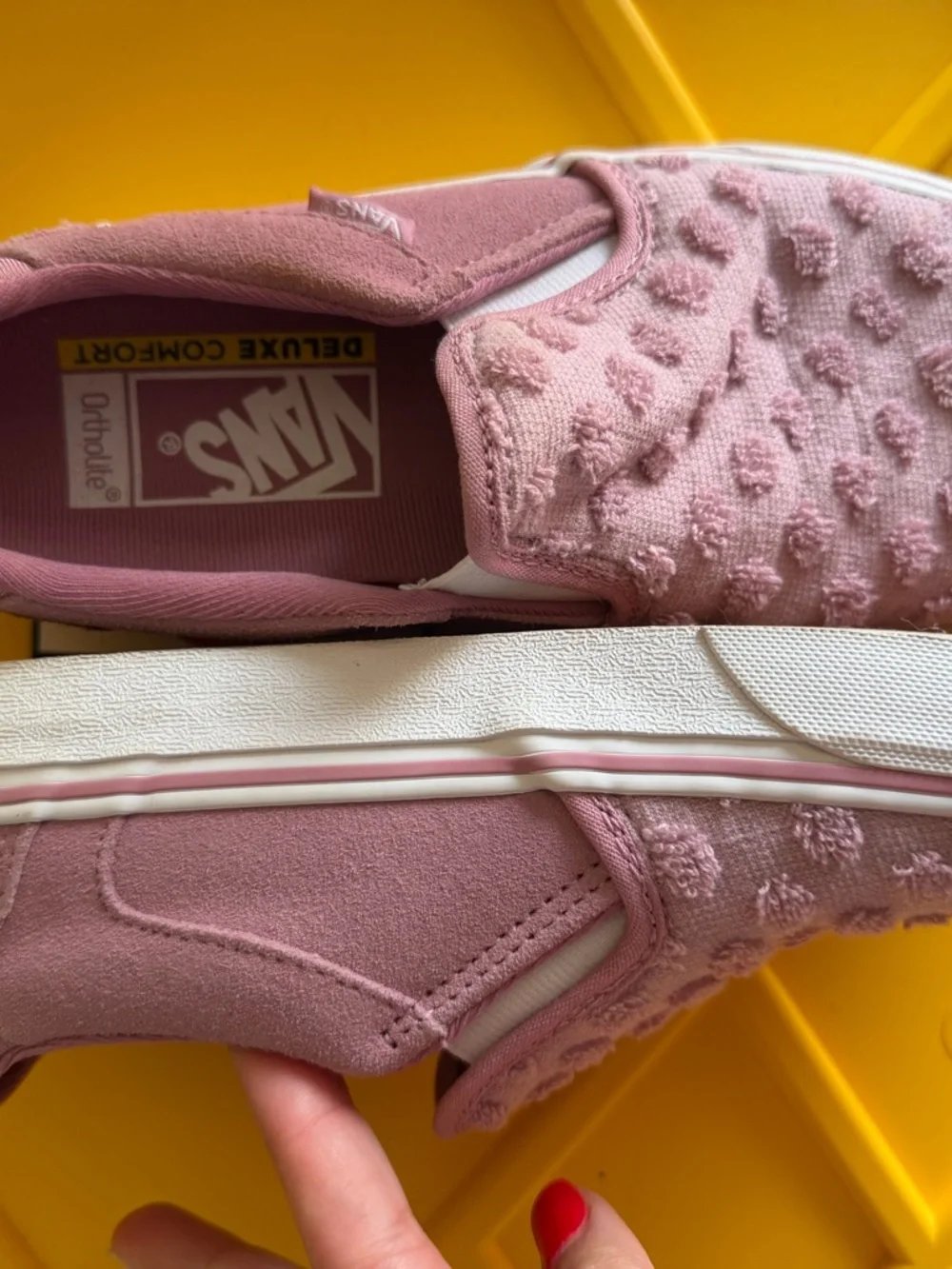 Vans Pink Pom-Pom Slip-On Sneakers